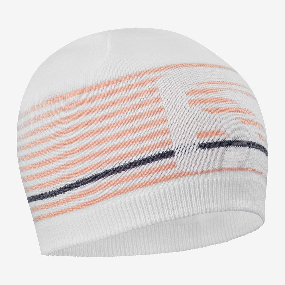 Salomon Singapore Mens Beanie - FLATSPIN White | 26739-NLYQ